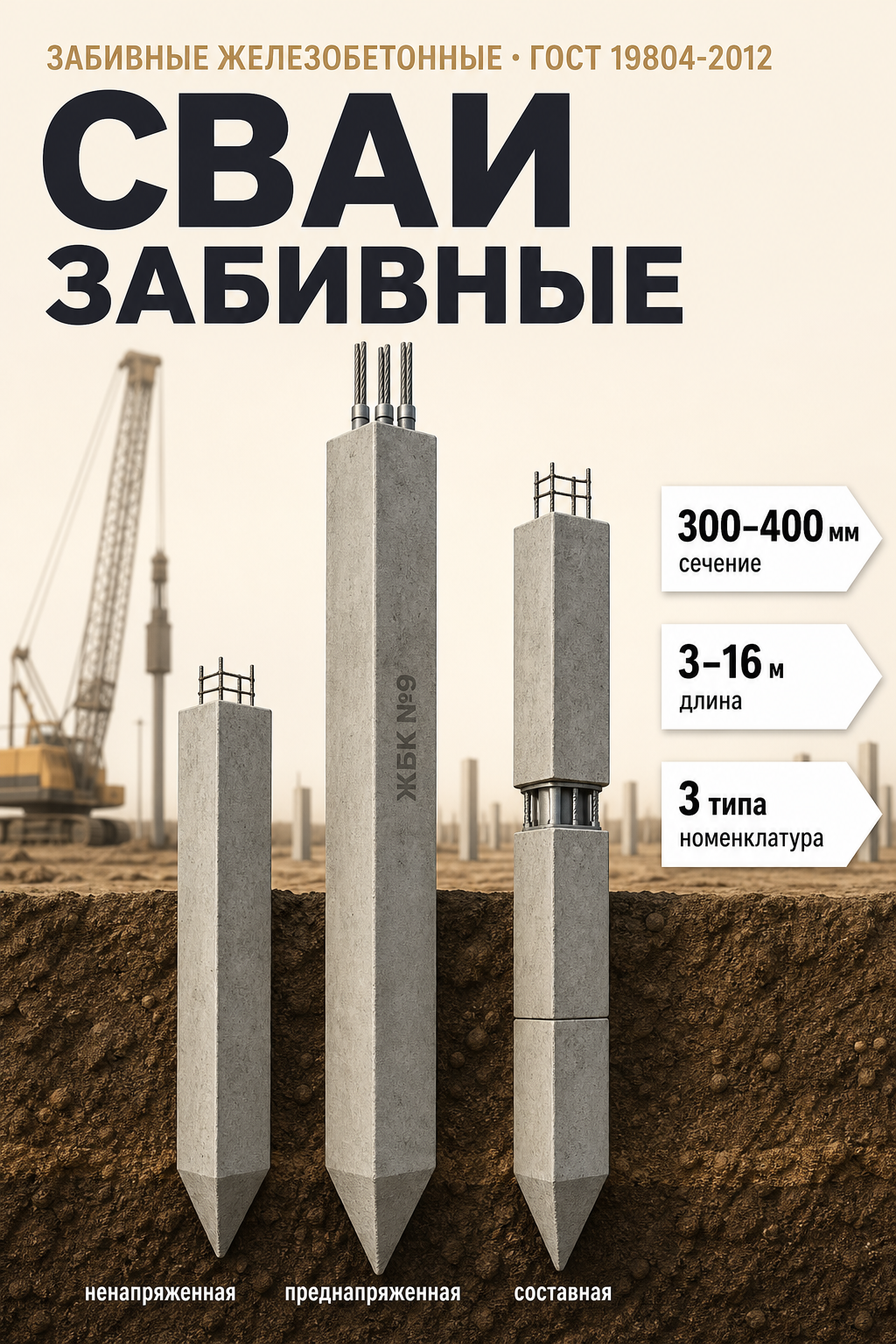 Сваи забивные